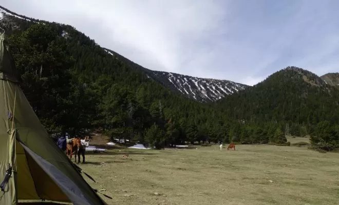 Randonnée en bivouac, La Llagonne, Les Chevaux de la Tramontane