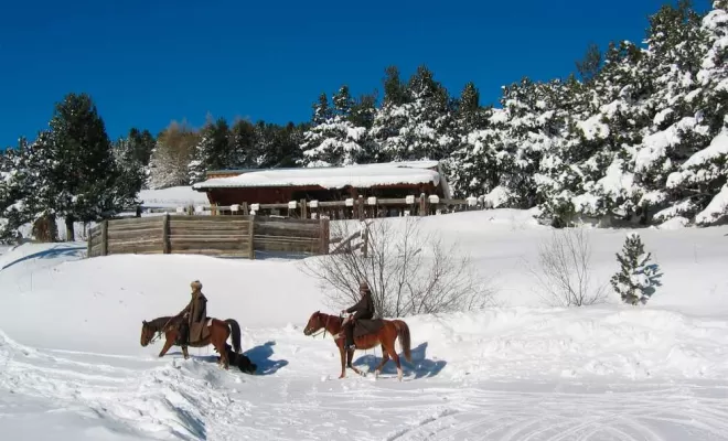 Balade à cheval pour enfant, La Llagonne, Les Chevaux de la Tramontane